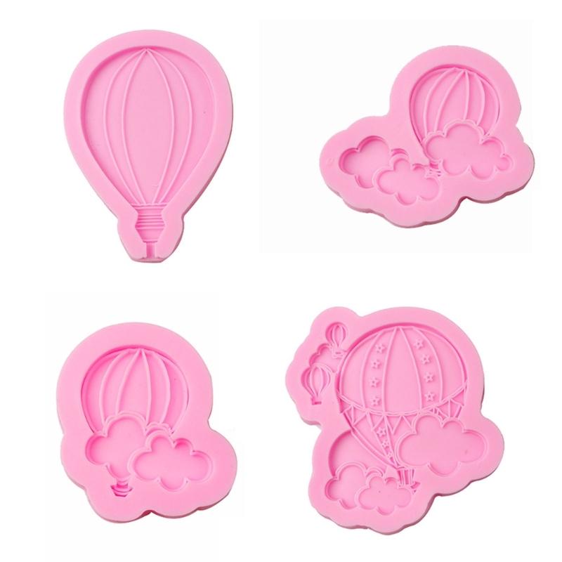 4pcs 3D Cloud Balloon Silicone Mold 3D Fondant Mold DIY Cake Resin Ornament Mold