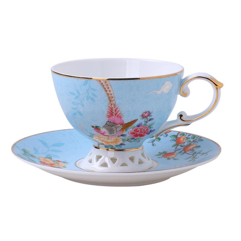 Light Luxury Bone China Coffee Cups And Saucers, High-End Exquisite Household Afternoon Tea Set, Cup Couple Cup Gift Box.