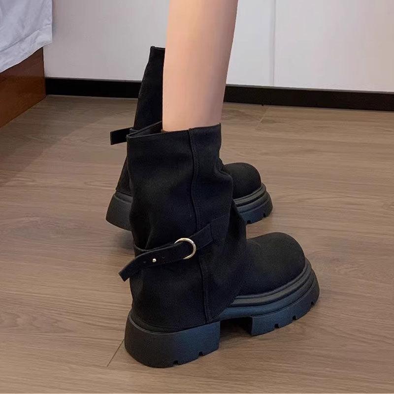 

Thick-soled Shoes, Short Boots, Women s Autumn and Winter New Boots, Trouser Boots 40 чорний