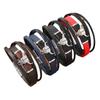 EMU new product personalized fashion hand-woven leather bull skull magnetic bracelet bracelet bracelet