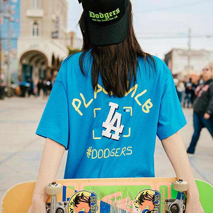 New MLB Set-in Sleeve T-Shirt Unisex Blue 31TS06031-07U