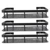 Shower Storage Rack 3 Layers Punch   Rectangle Aluminum Shower Shelf Basket for Home Bathroom