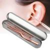 3pcs Stainless Steel Ear Pick Double Head Ear Wax Remover Curette Tweezers Set (Rose Gold)
