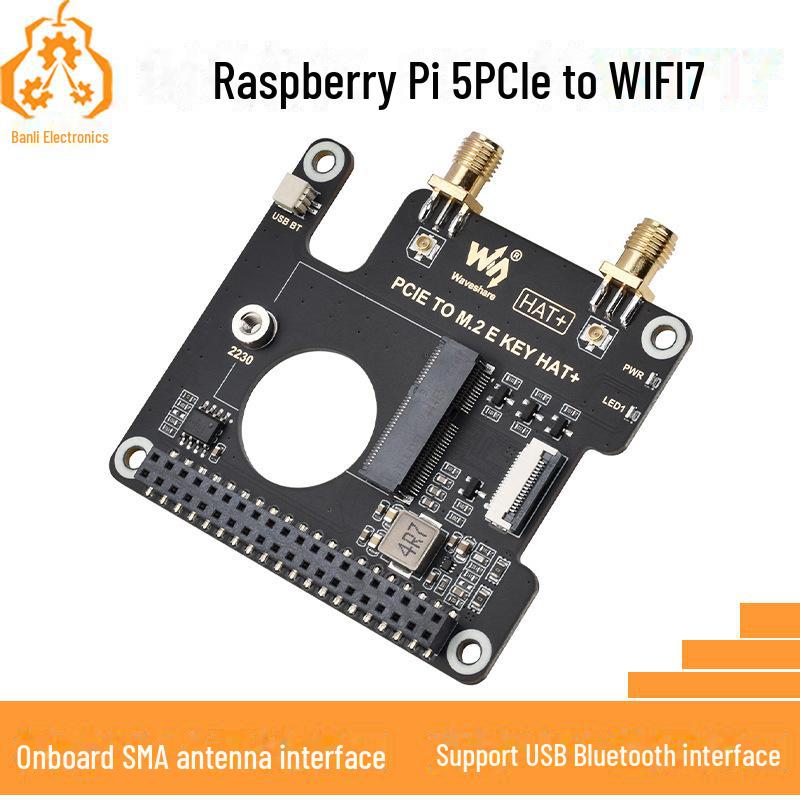 

Адаптерна плата NGFF для M.2 E-ключа Raspberry Pi 5 на PCIe для Wi-Fi 6/7