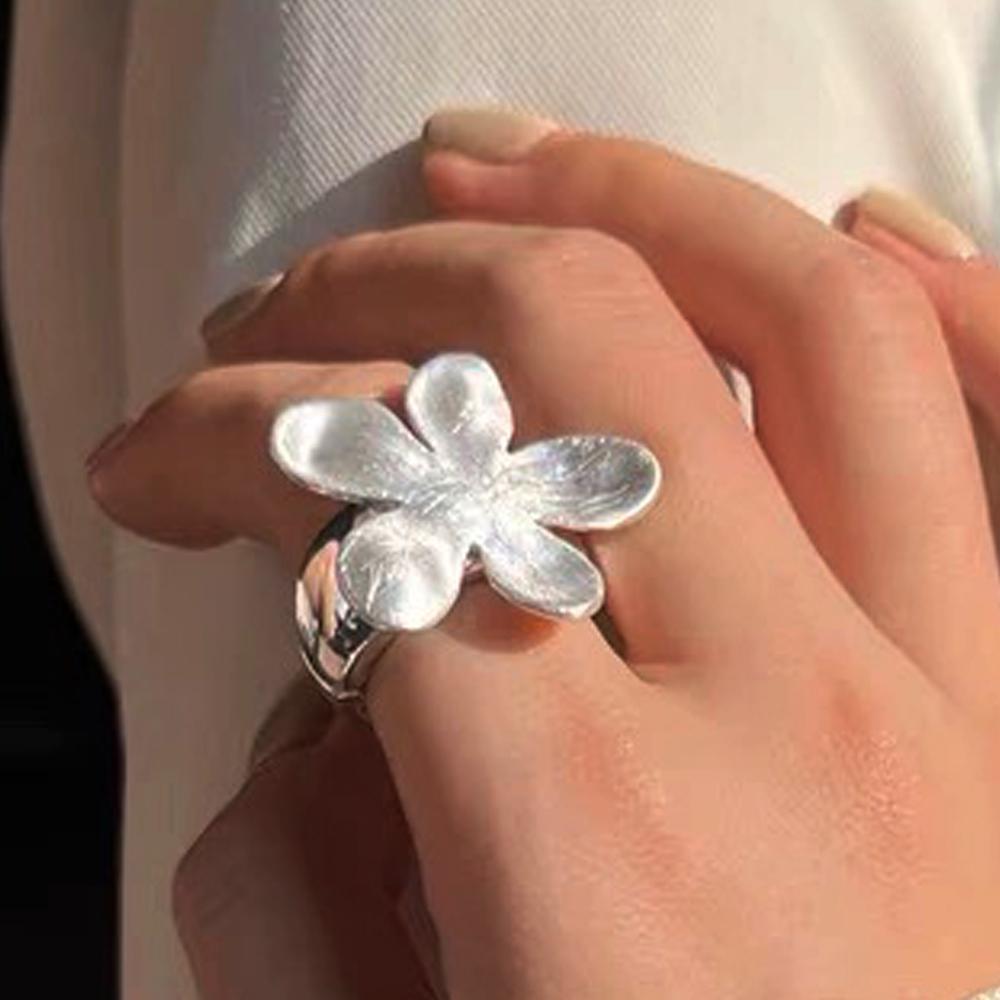 

BF CLUB 925 Sterling Silver Ring For Women Jewelry String Flower Finger Open Handmade Ring Allergy For Party Birthday Gift resizable