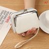 PU Leather Women's Coin Purse Multi-Slot Card Holder Portable Buckle Wallet and Lipstick Pocket