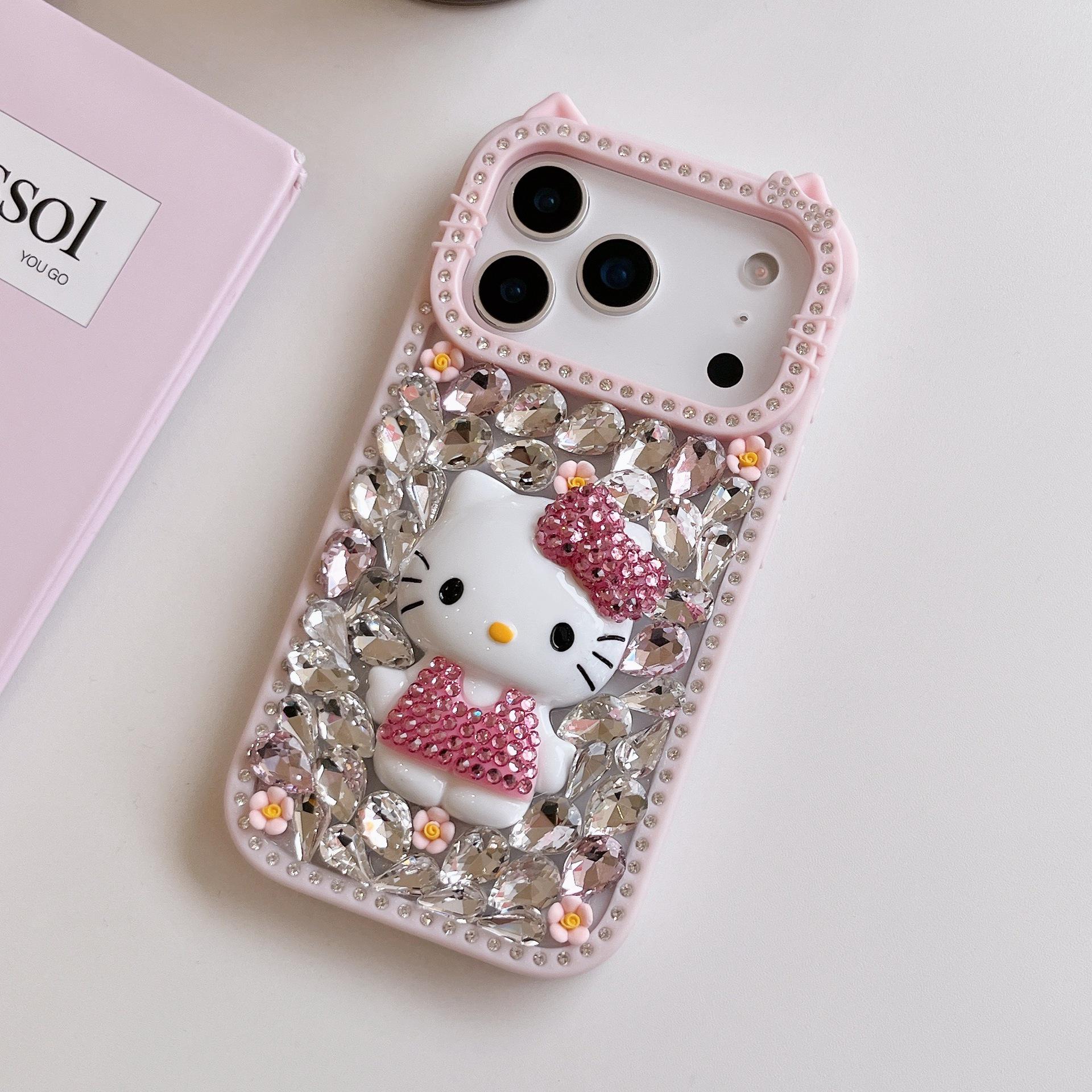 

Compatible with Apple 17 Pro Max dual-sided rhinestone protective case for DIY use. Apple 16 Plus