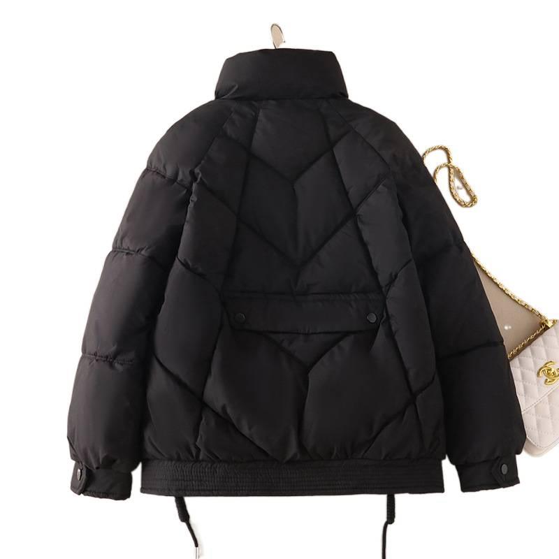 Women's Winter New Style Down Cotton Coat, Short Stand Collar, Korean Style Casual Jacket, Cotton-padded Jacket