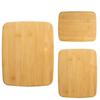 3 Piece Bamboo Cutting Board Set Eco Friendly Reversible Kitchen Boards Durable Elegant Oval Design Versatile Chopping Slicing