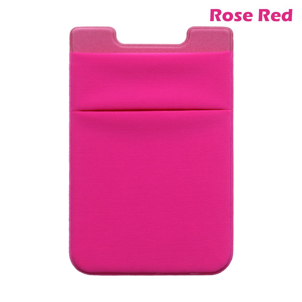 Elastic Adhesive Sticker Unisex Credit Cards Pouch Card Sleeve ID Card Holder Cellphone Pocket