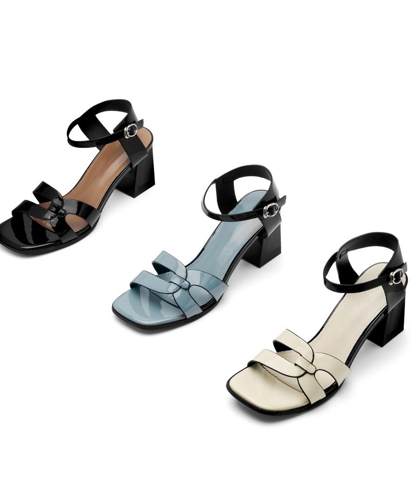 Spur Voile Color Blocking Sandal 7.8Cm Strap Sandals -Us9056 (3Color)