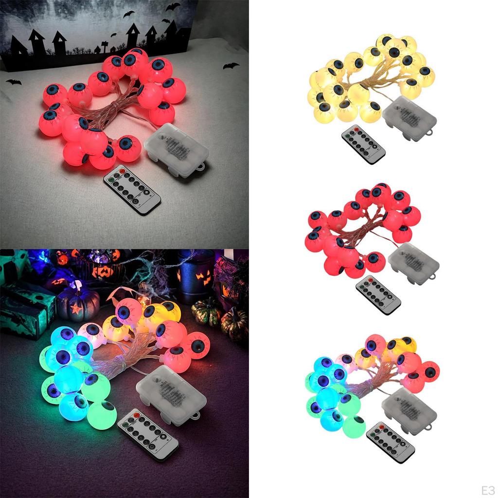 20 LED Halloween Lights, Night Party Eyeball, Indoor Fireplace