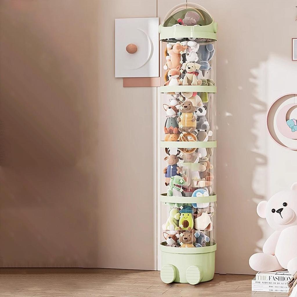3 Layer / 4 Layers Plush Doll Storage Tube Stuffed Animal Storage Toy Display Transparent Stuffed Dolls Storage Bucket Organizer
