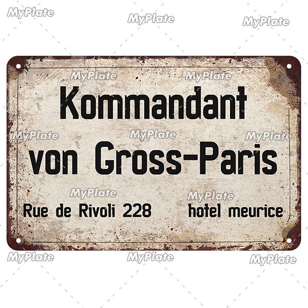 [MyPlate] German Vintage Vorsicsht Warning Metal Sign Plate Tin Sign Wall Decor For Bar Home Plaque Decoration Man Cave Poster