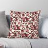 Lucy Maroon On Cream Square Pillowcase Polyester Linen Velvet Pattern Zip Decorative Throw Pillow Case Home Cushion Cover