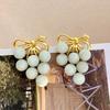 Classic Middle Women Girls Enamel Flower Earrings Ear Clip Vintage Elegant Lady High-end Party Banquet Accessories Jewelry