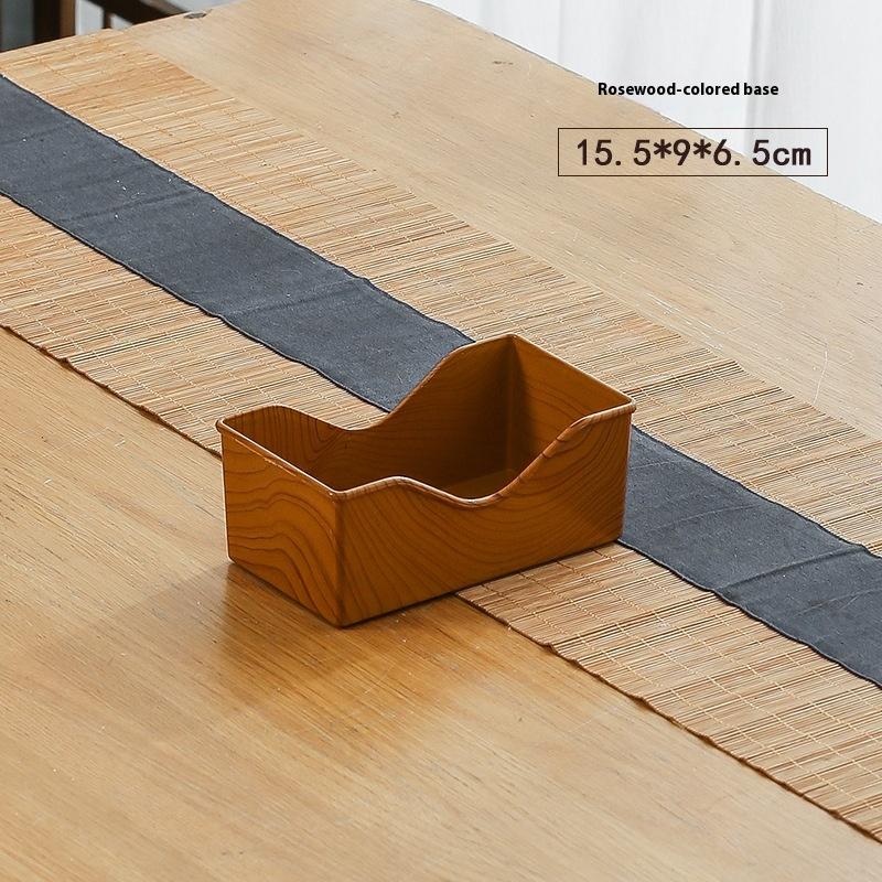 1/2Pcs Japanese Imitation Wood Grain Snack Dish Food Grade Pp Material Vegetable Dish Fruit Dish Kitchen Bowl Dish Dinnerware
