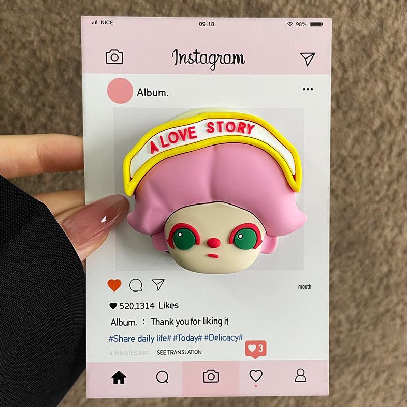3D Cartoon Kitty MagSafe Phone Holder: Lazy Stand for Watching