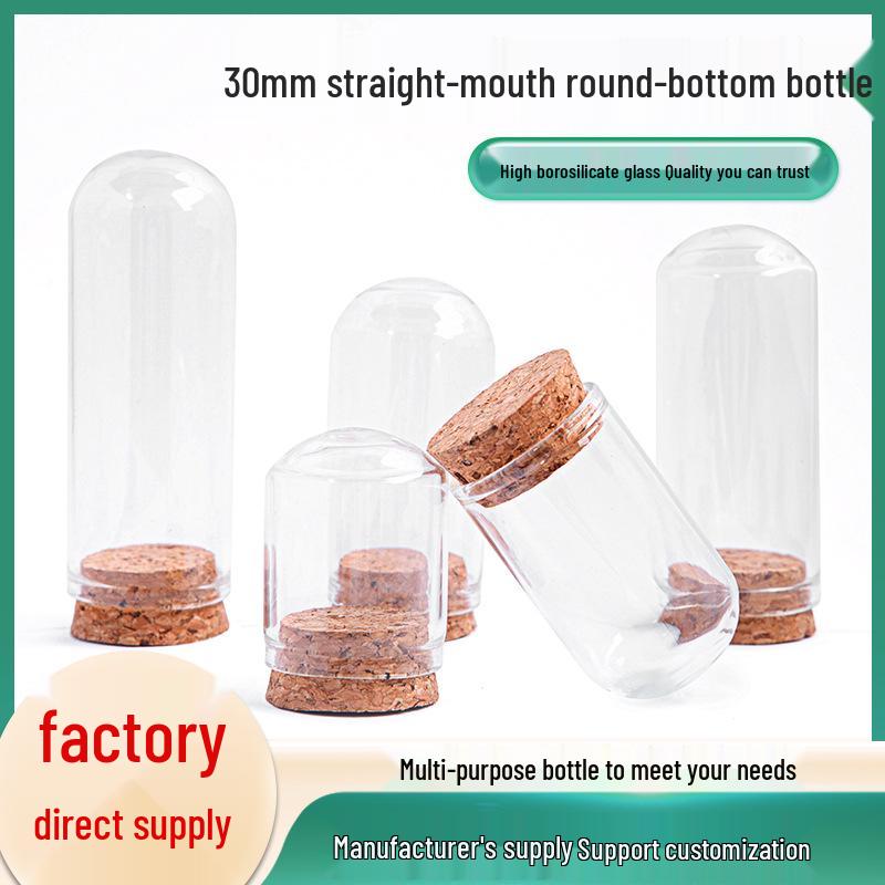 30mm Cork Glass Bottle - Small Capacity for Reagents, Wishes, or Messages