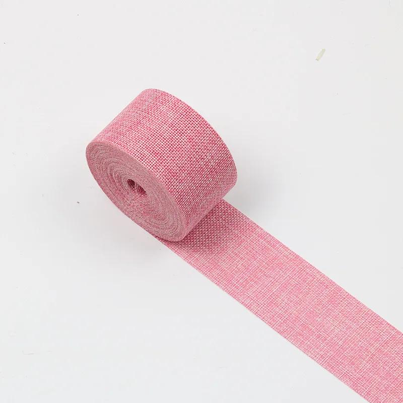 10M DIY Rustic Jute Ribbon Colorful Woven Linen Ribbon Burlap Hemp Fabric Hessian Hemp Cloth Christmas Wedding Decor linen rolls