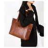 New Versatile Minimalist Large Capacity Tote Bag Shoulder Handheld Bag Thickened Soft Leather