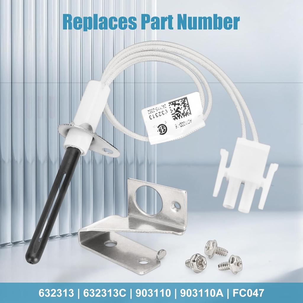 Upgraded 903110A 903110 Furnace Hot Surface Ignitors With Plug, Round Silicon Nitride Universal Hot Surface Kit, Replaceable For Nordyne Furnace