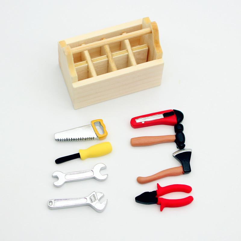 

Miniature Wooden Dollhouse Coffee Toolbox for Micro Food Play Scene Photography Props