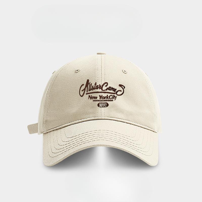 

Новая шляпа для женской весенне-летней моды, универсальная бейсболка с мягким верхом, корейская версия, нишевая, для лица, с маленькой вышивкой букв, бейсболка 54-58cm