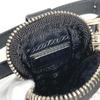 PRADA triangle logo plate Mini multi-pouch with belt Pouch Leather / Nylon Black