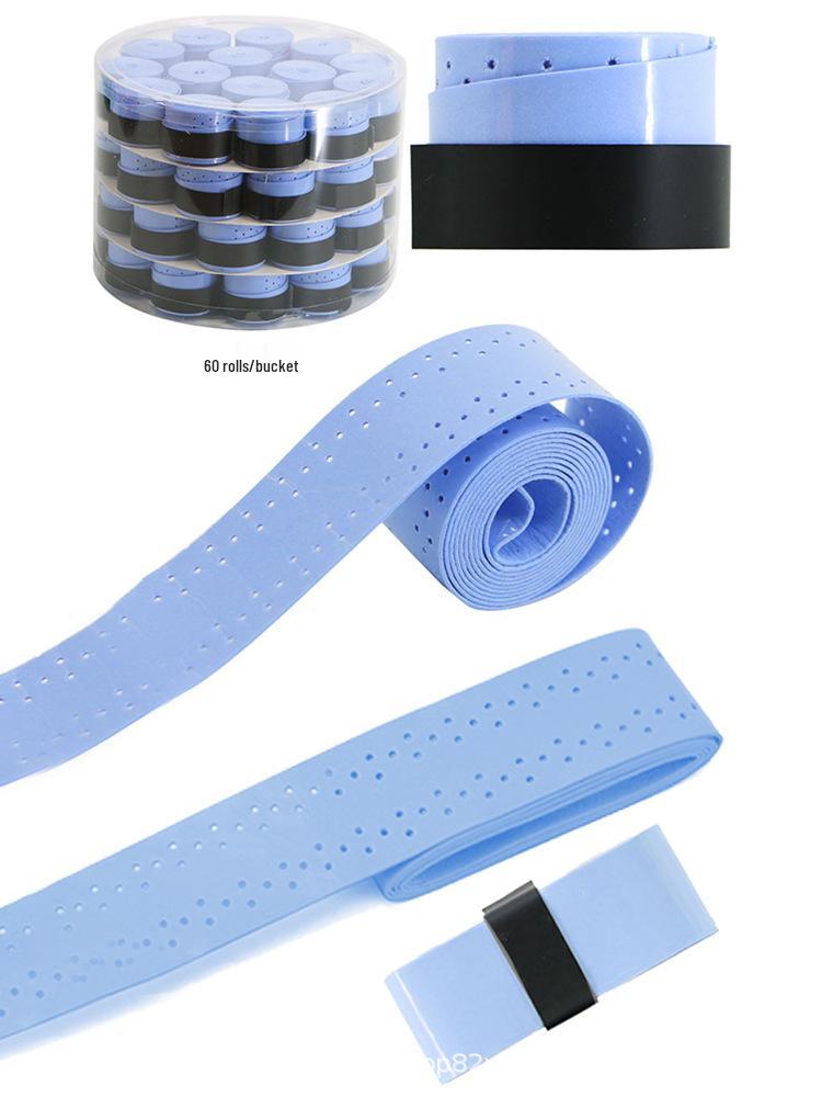 Perforated PU Overgrip: Non-slip Sweatband for Badminton & Tennis Rackets