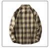 Men's Retro Plaid Long Sleeve Shirt - Casual Fashion Jacket for Autumn and Spring