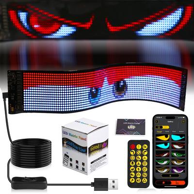 Car LED Display Advertising Light Car Sign Flexible Matrix Panel WithRemote App Control DIY Pattern Animation Display Screen