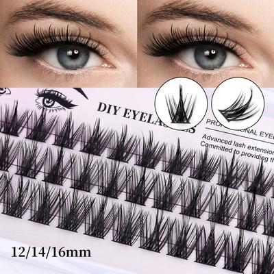 Diy Single Cluster D Curved Hair False Eyelashes Dense Natural Segmented Grafted Eyelashes