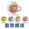 4pcs Halloween Ceramic Mugs Set,Spooky Ghosts, Bats, Witches,Pumpkins Design,Durable Dishwasher Safe Coffee Cups for Hot/Cold Drinks, Multi Color