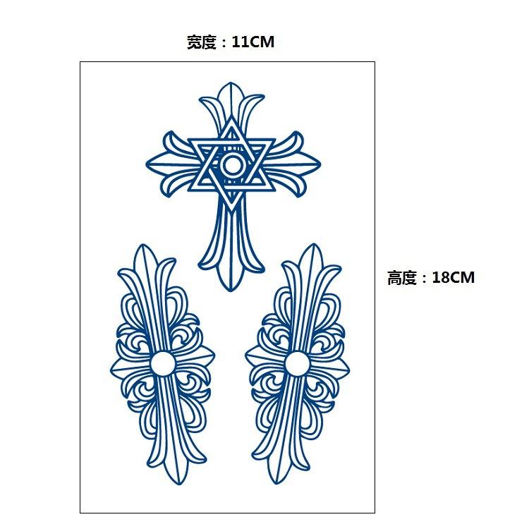 Gradual Change Herbal Fashion Personality Japanese Wave Whale Waterproof Simulation Long Time Does Not Fade Tattoo Sticker