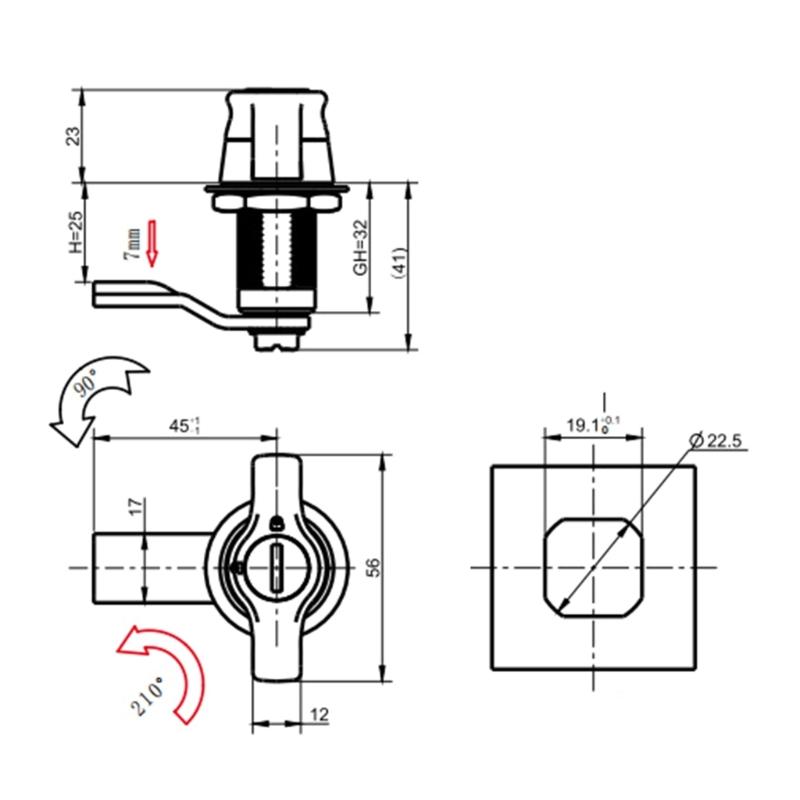 7/8” RVs Storage Locks , RVs Compartment Locks , Cam Lock Metal RVs Locks for Storage Door Cabinet Cupboard