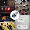 CESFONJER 5pcs 6mm 1/4" LED Metal Indicator Light Waterproof Signal Lamp Pilot Dash Directional Car Truck Boat Wire (Blue)
