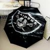 1PC Raiders Football Legacy Printed Umbrella Folding umbrella, automatic umbrella 8-Frame for Travel, camping Fan gifts Christmas Gifts