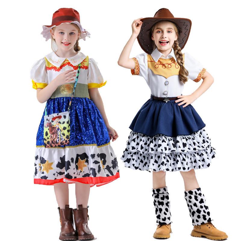 Story Toy Jessie Cosplay Dress Set Clothing Halloween Party Stage Performance