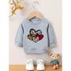 European Size Cute Printed Pattern Baby Unisex Comfortable and Simple Round Neck Hoodie