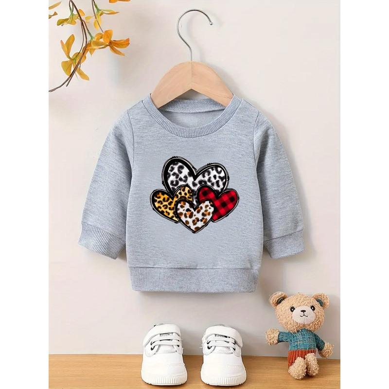 European Size Cute Printed Pattern Baby Unisex Comfortable and Simple Round Neck Hoodie