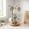 Large Capacity Mug Drying Rack Wooden Water Bottles Storage Rack  Bedroom