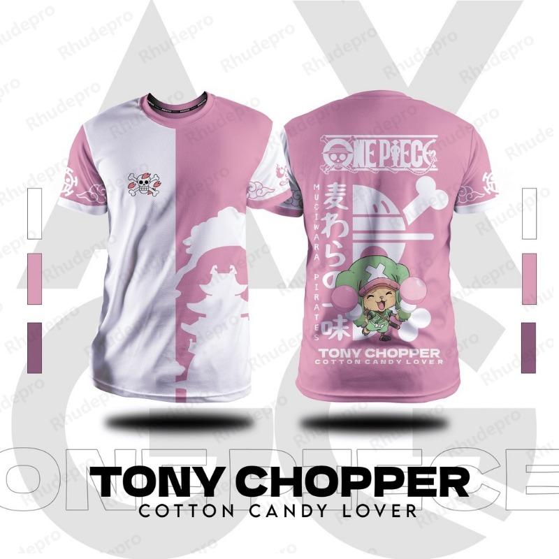 One Piece 2024 Heren Zomer Nieuw 3D Ronde Hals T-shirt Street Vrije Tijd Sport Groot Top Oversized