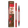 Red Tube Double-Headed Binary Eyebrow Pencil Waterproof And Non-Smudging Natural Wild Bionic Eyebrow Two-In-One Eyebrow Pencil