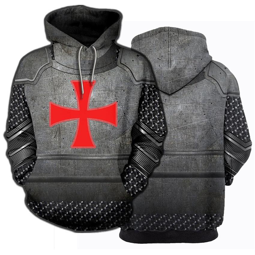 Новая толстовка с капюшоном Knights Templar 3D Printed Men s Trendy Sweatshirt Game Around Sweatshirt L