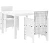 Garden Dining Set 3 Pcs White Polypropylene
