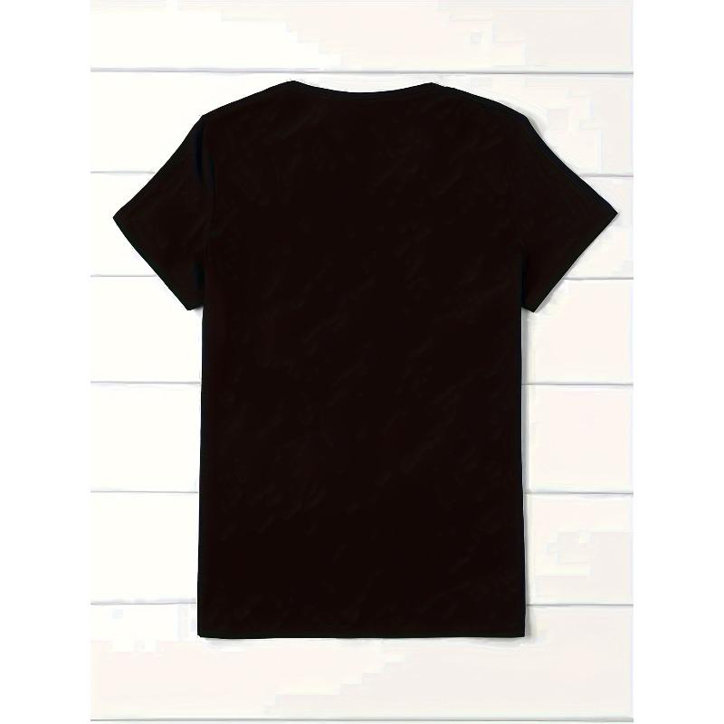 Damska koszulka z krótkim rękawem i okrągłym dekoltem I Am The Daughter of God Nadruk Casual Top na wiosnę i lato