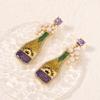 Popular Light Luxury Carnival Cute Wine Bottle Trendy Temperament Versatile New Earrings Stud Earrings
