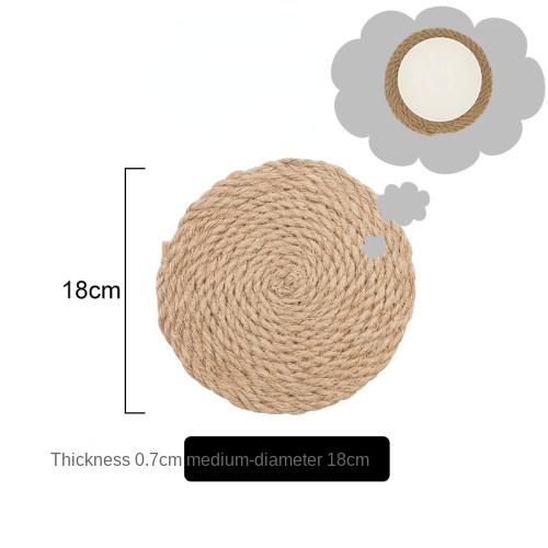 Hitzebeständiges Tischset aus gewebtem Leinen im japanischen Stil, Haushaltsuntersetzer gegen Verbrühungen, Tischmatte, Untersetzer
