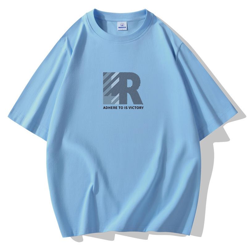 INS Módní pánské tričko s krátkým rukávem 100% bavlna ležérní tričko velká velikost